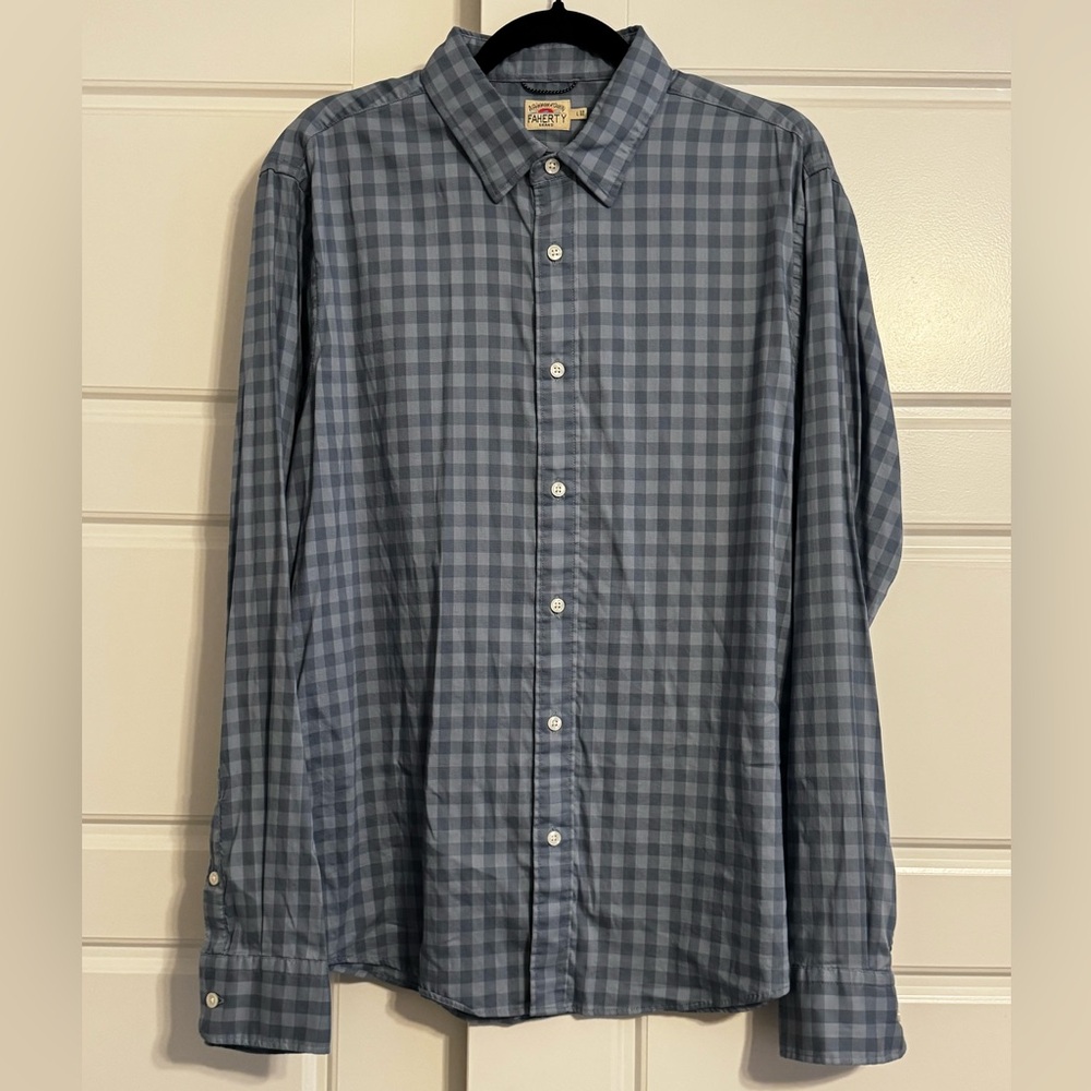 Faherty Plaid Long Sleeve Button Down